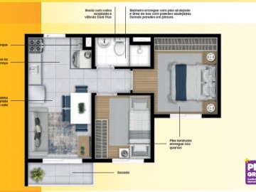 02 Dorm com sacada e vaga